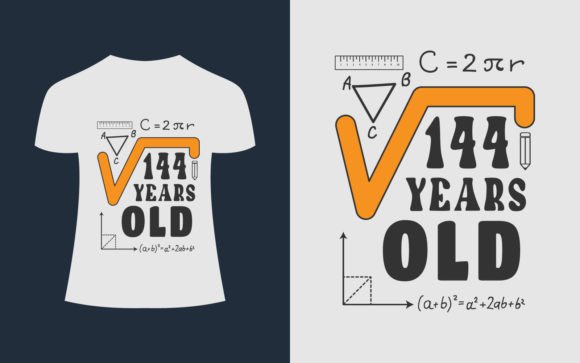 Celebrating a Legacy: The 144 Years Old Math T-Shirt Design for Educators and Enthusiasts