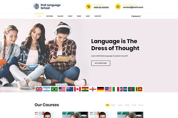 Designing Your Language School Website with PSD