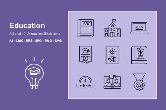 Education Line Black Icon Set: A Practical Guide for Designers and Educators