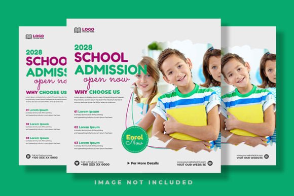 School Admission Green Social Media Post: A Versatile Design Resource
